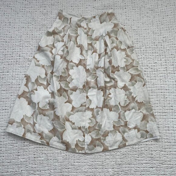 Vintage White Floral Handmade Midi Skirt - Size 26 - Picture 2 of 3